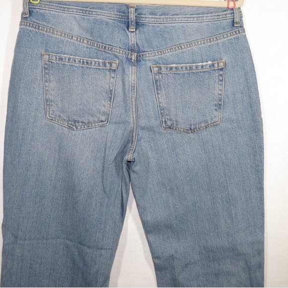 29 Waist, Free People Light Stone Wash Distressed Straight  Leg Cropped Jean - Picture 9 of 9